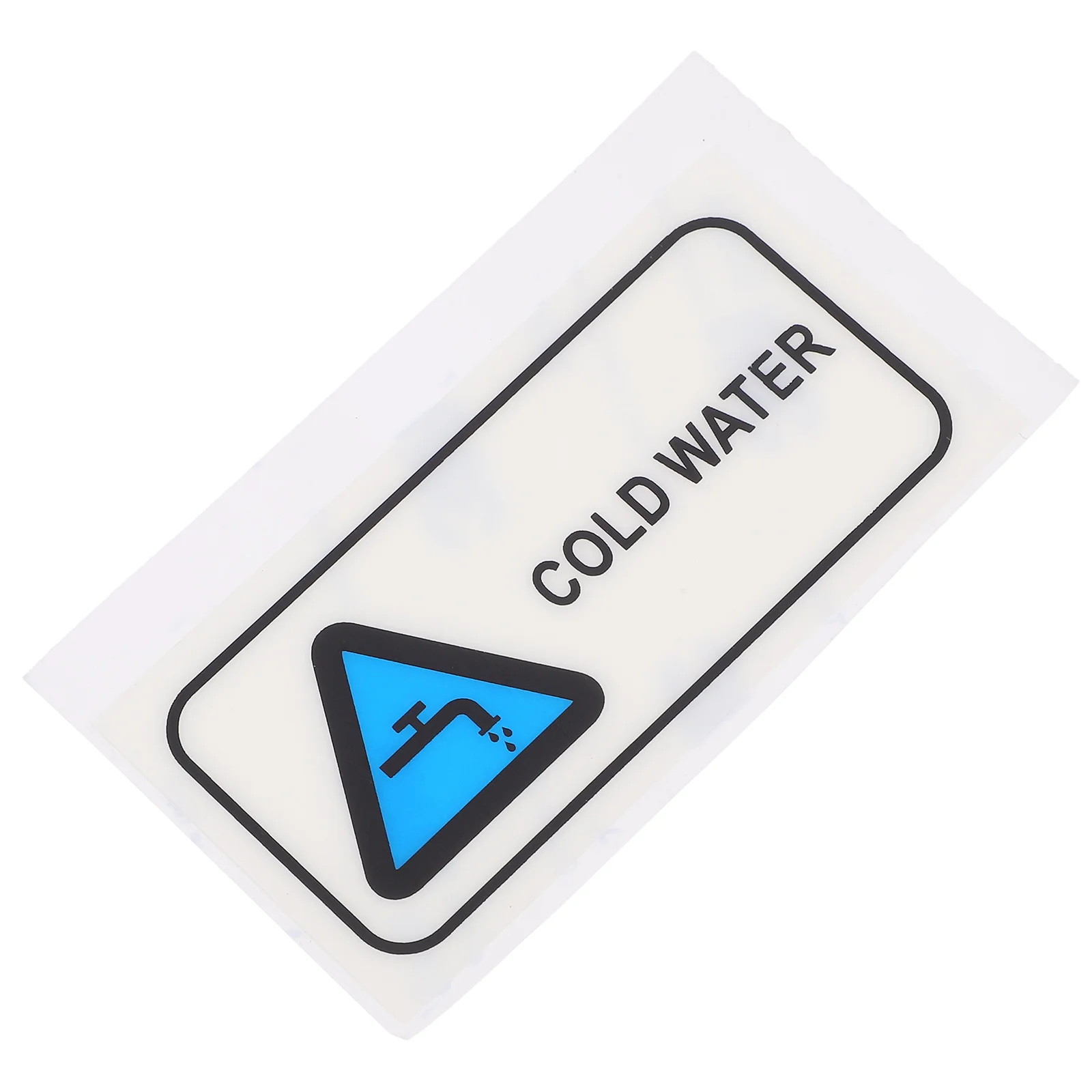 Cold Water Sticker Label Adhesive Waterproof Identification For Pipes Kitchen Bathroom Shower Sinks Industrial Home School Use