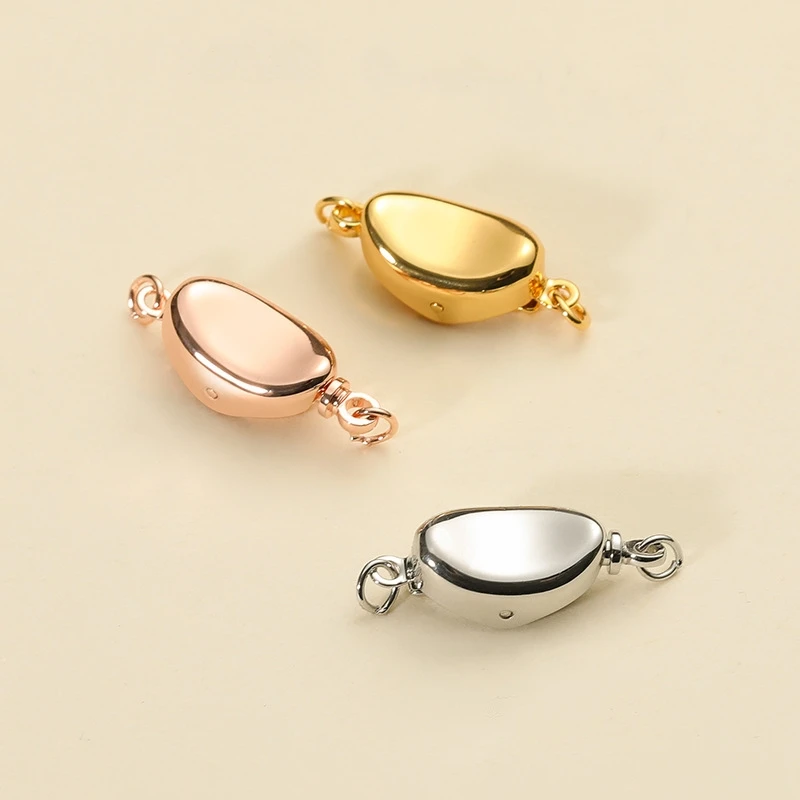 5 Stück 18 Karat vergoldete Messing-Schnallenverschluss-Anschlüsse für selbstgemachte Armbänder, Halsketten, Schmuckherstellung, Zubehör, Bastelarbeiten – Detail 4