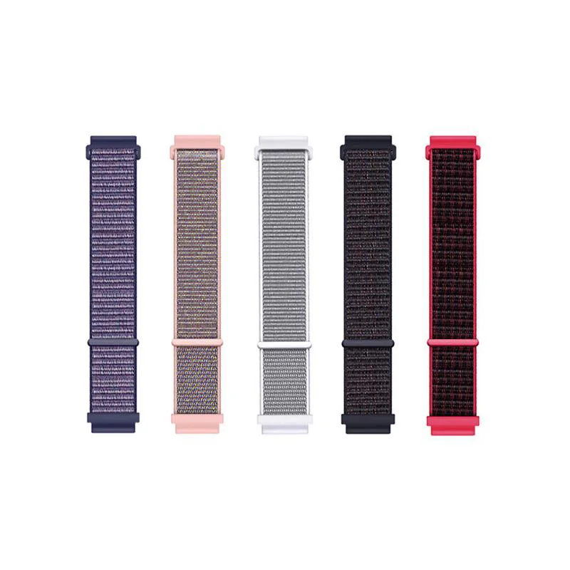 

Waterproof Elastic Nylon Universal Interface Watchband Quick Disassembly Design Strong Paste Sports Canvas Wristband 20 22mm