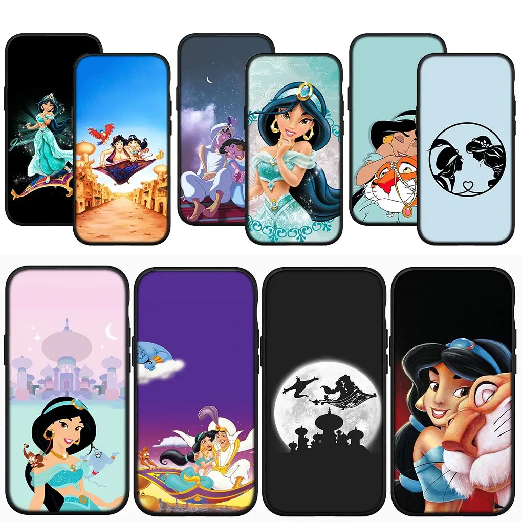 Aladdin Jasmine Princess Casing Phone Cover for iPhone 15 14 13 12 Mini 11 Pro X XR XS Max 7 8 Plus + 15+ 8+ Soft Case