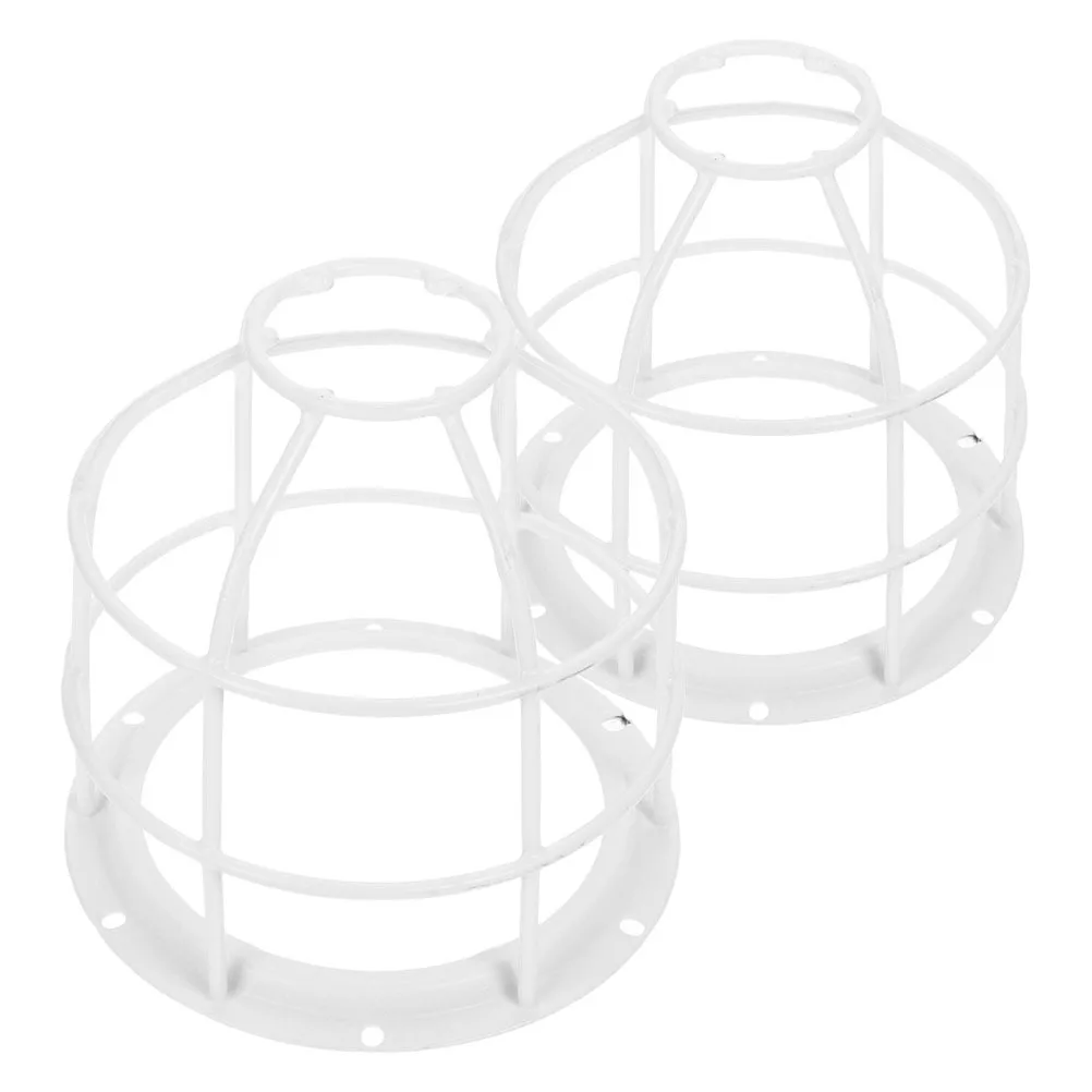 2Pcs Fire Smoke Sensor Protective Mesh Cover Bracket Easy Installation Indoor Safety Cage Protective Net for Sensors