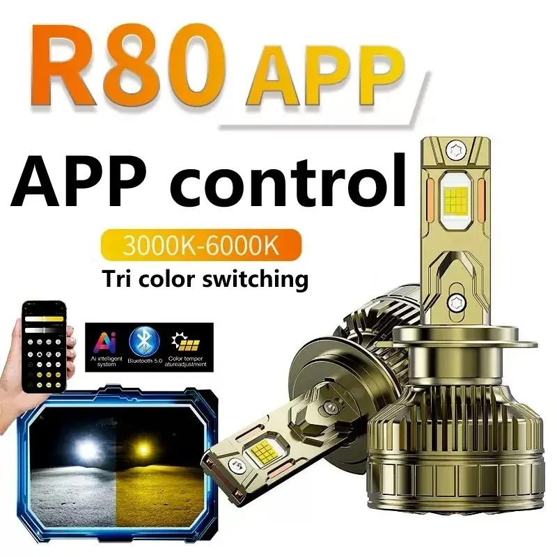 faro-led-inteligente-para-auto-app-r80-de-150w-tubo-de-cobre-doble-temperatura-de-color-ajustable-brillo-ajustable-plug-play-lampara-automotriz-de-alta-potencia