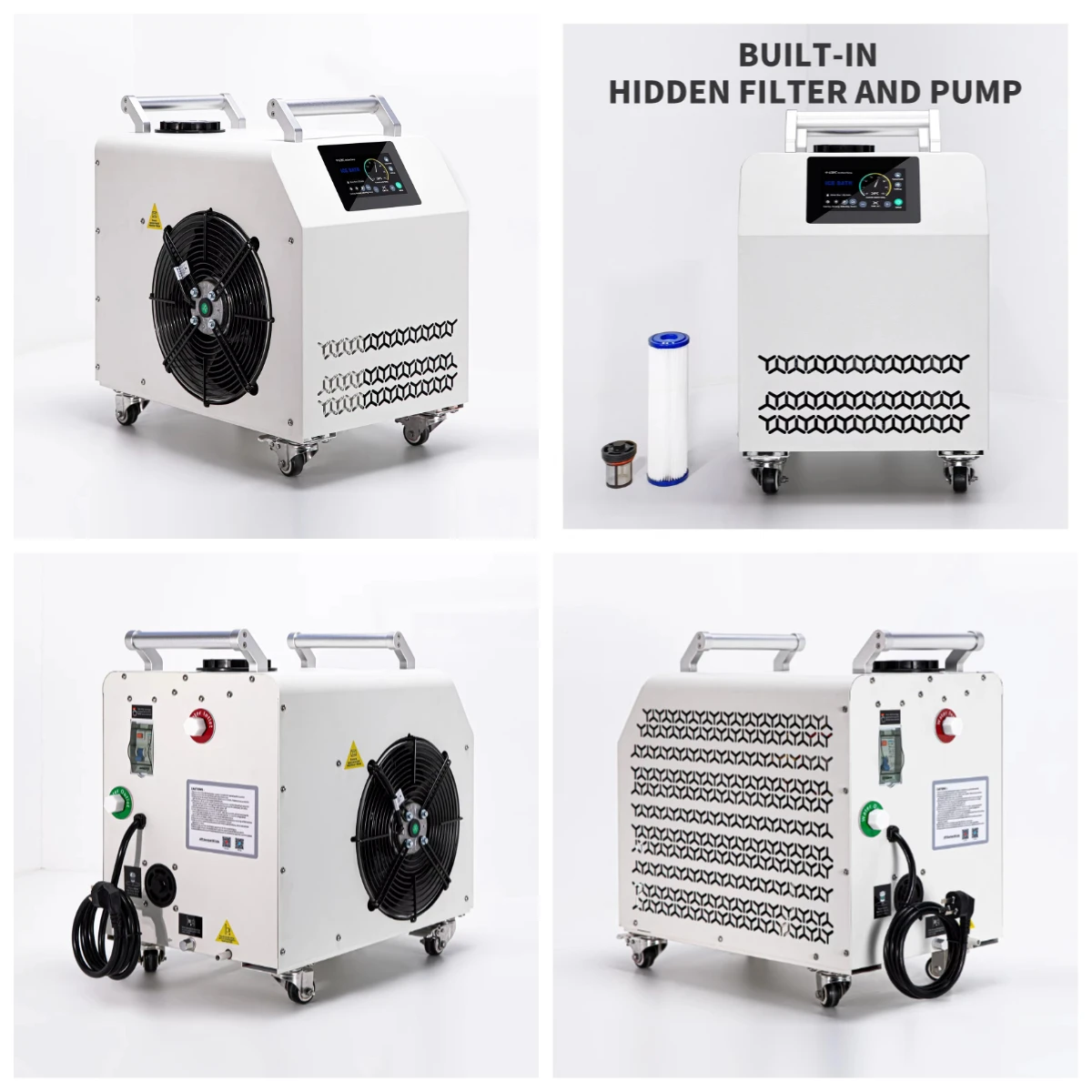 1HP Water‑Cooled Ice Bath Chiller – Remote Control & Running Status Monitoring
