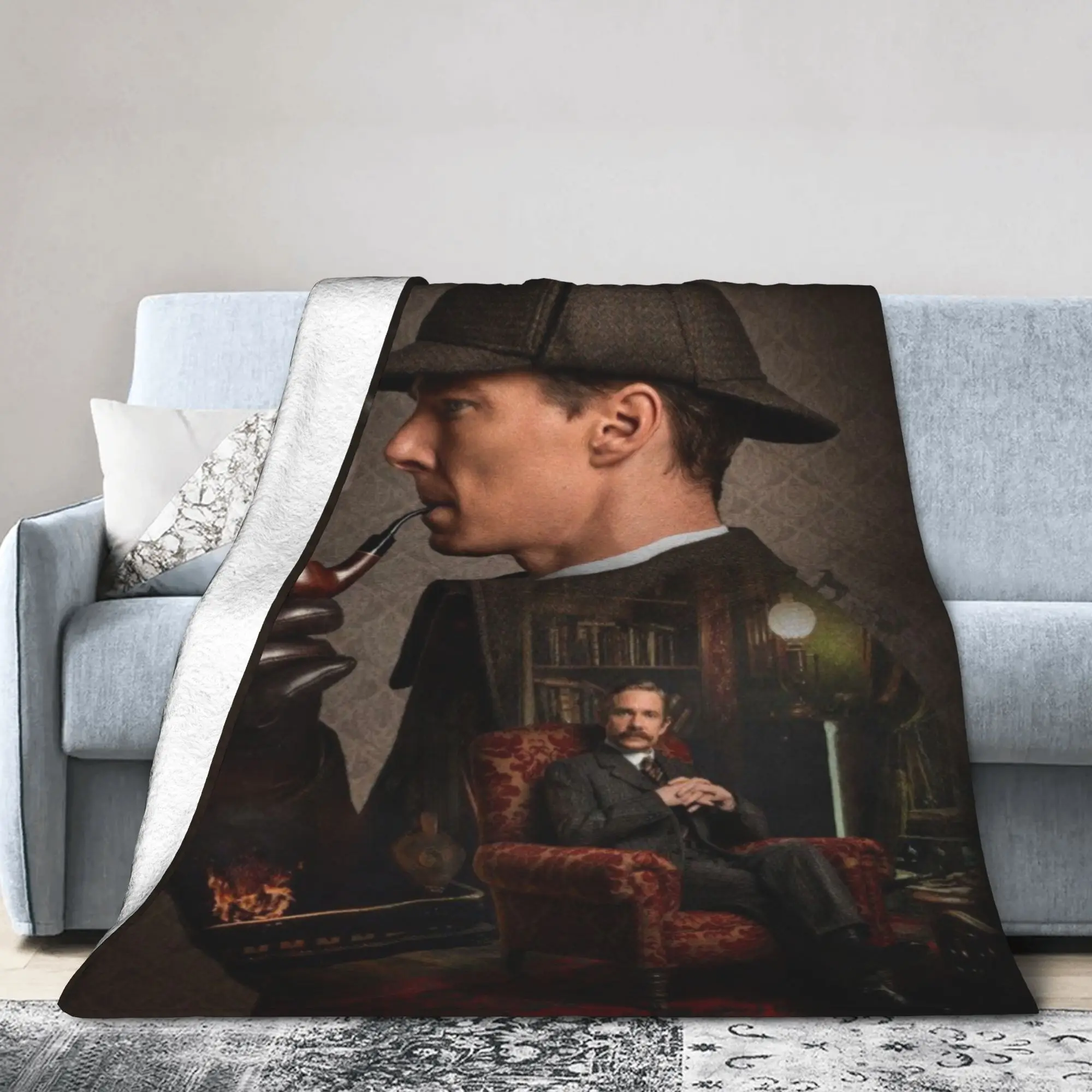 

Stylish Benedict Cumberbatch In Sherlock Blankets Ultra-Soft Fleece Relax Throw Blanket Machine Washable