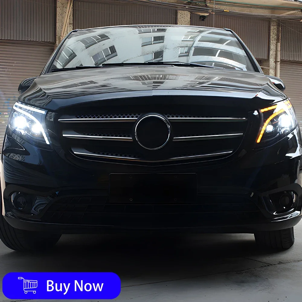 

For Benz Vito W447 2016-2023 Year Upgrade High Configure High Quality LED Car Headlight Assembly Dual Projector Lens Accessories