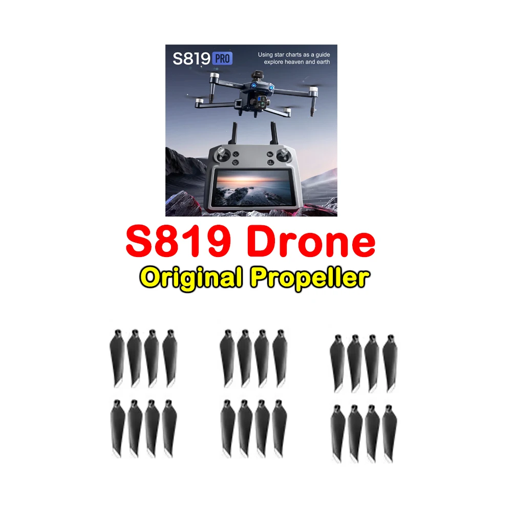 

Оптовая продажа S819 PRO RC Drone, оригинальная запасная часть для пропеллера S819, крыло, лезвие из кленового листа, аксессуар, 8 шт./компл.