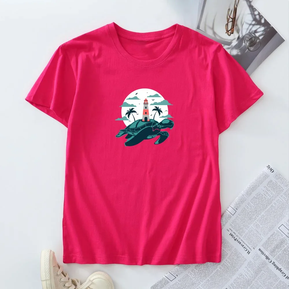 Camiseta de manga curta feminina, camisetas plus size, tops 100% algodão, roupas de verão, camiseta feminina, camisas gráficas, nova