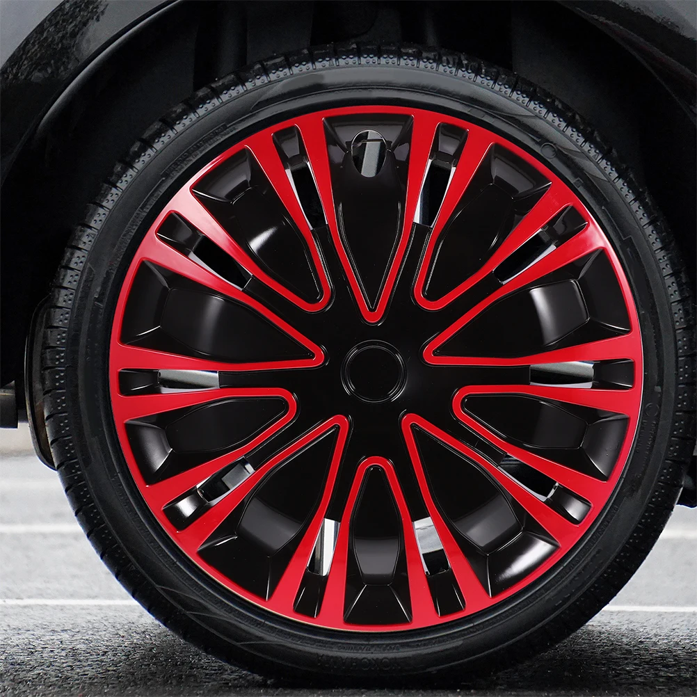 

2 Pcs Hubcap Decoration Automotive Wheel Caps Fluorescent Tire Valve Center for Rim Car Rust Remover Red Centric Rings