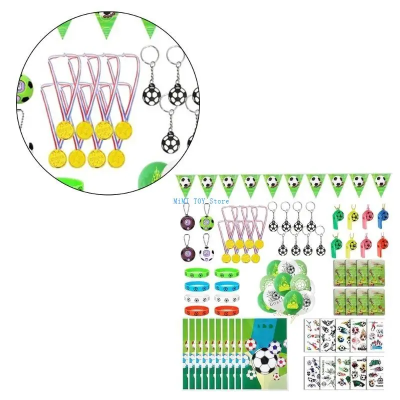 

24BE Soccer Bracelets Keychain Soccer Themed Set Safe Engaging and Great for Kids