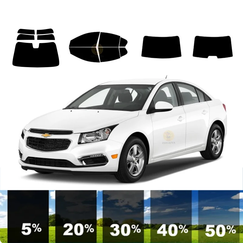 precut Removable Window Tint Film For Car 100% UVR 5%-35%VLT Heat Insulation Carbon ﻿For CHEVROLET CRUZE 4 DR SEDAN 2010-2015