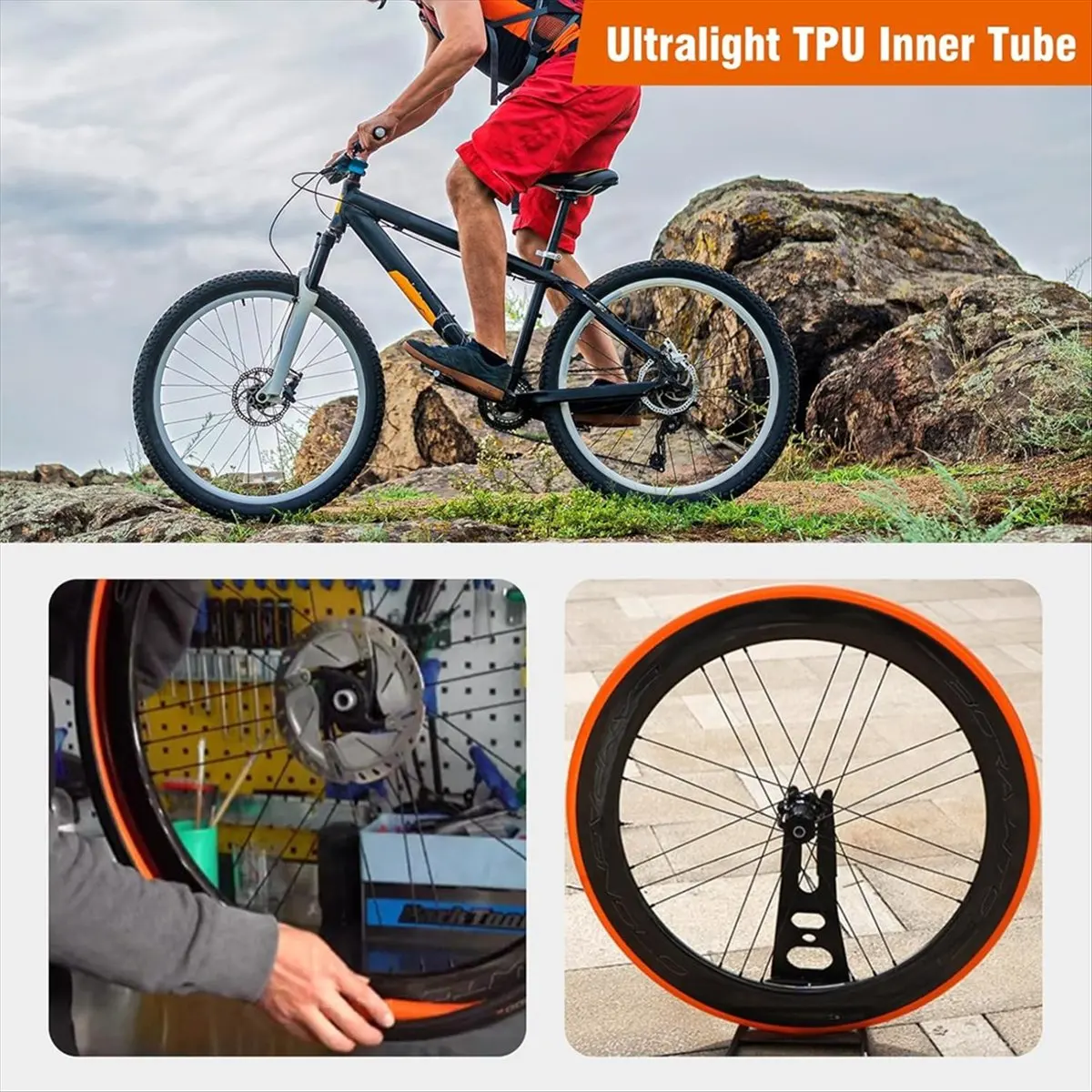 

ABJV Внутренняя трубка из ТПУ 700c 23-35C Трубки из ТПУ длиной 65 л Французский клапан F/V Трубка для шоссейного велосипеда