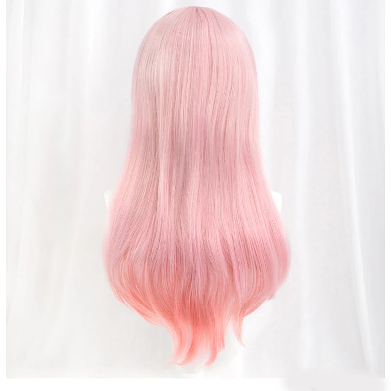 60Cm Super Sonico Supersonico 60ซม.สีชมพู Ombre ผมความร้อนทนชุดคอสเพลย์ผู้หญิงวิกผม