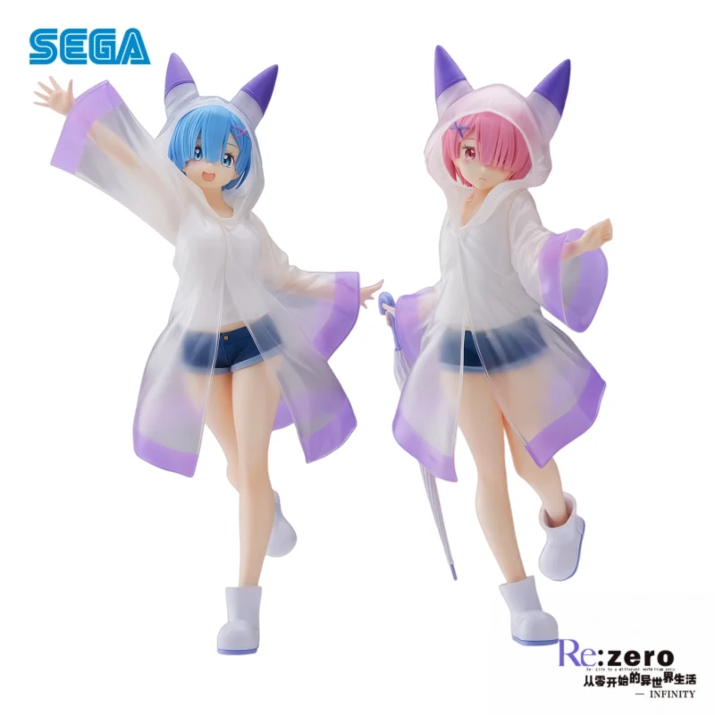 Auf Lager Sega Original Re Zero – Starting Life In Another World Rem Ram Actionfigur Modellpuppe Brandneues Spielzeug in Box Garage