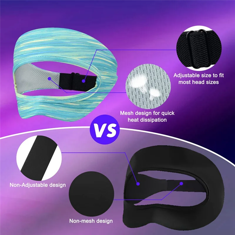 ل كوة كويست 2 اكسسوارات VR قناع عين غطاء تنفس عرق الفرقة الواقع الافتراضي سماعة ل كويست 2ABGI