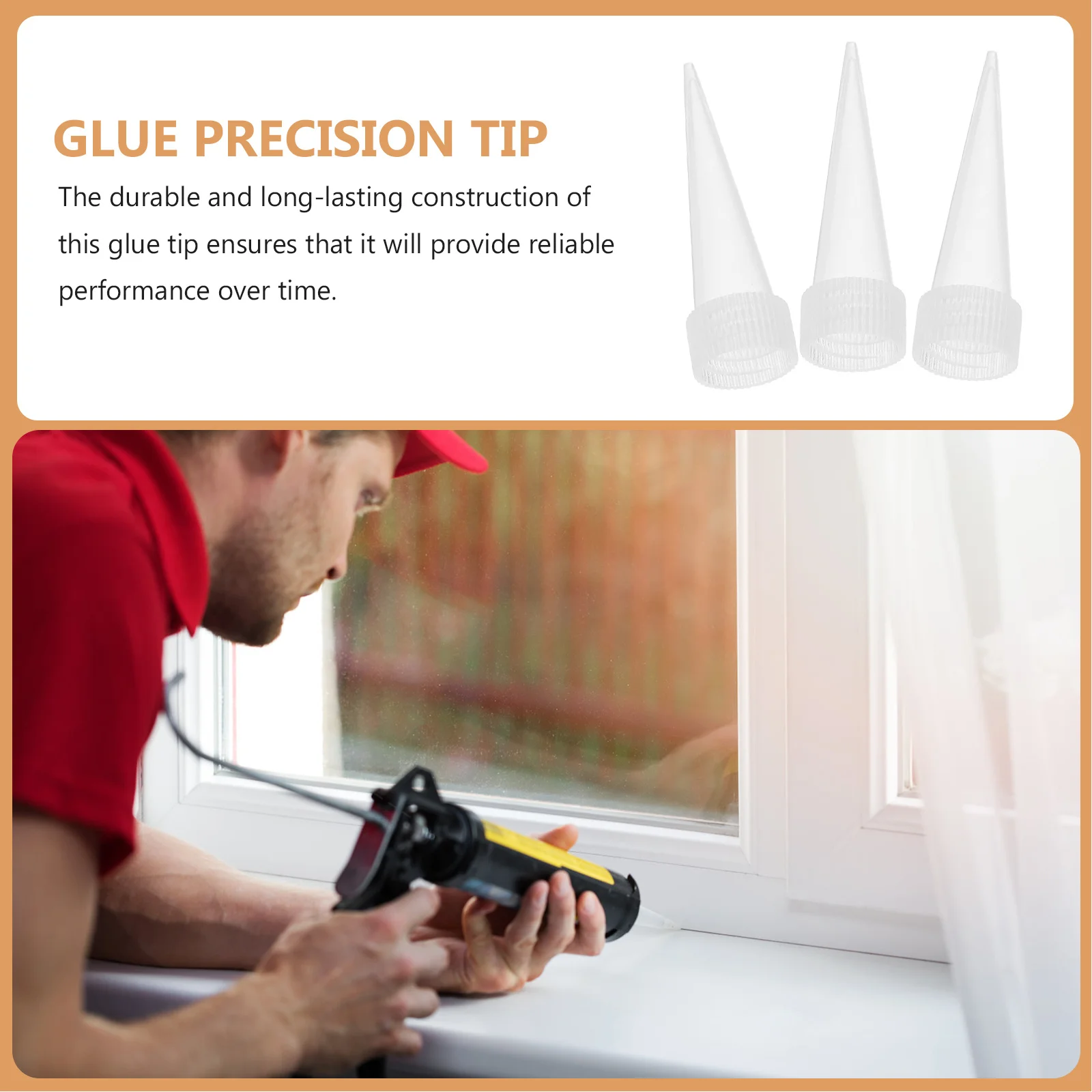 

100Pcs Caulking Nozzle Tips Plastic Precision Glue Applicator Caulk Tube Caps Finishing Tool Caulk Saver Tips Set