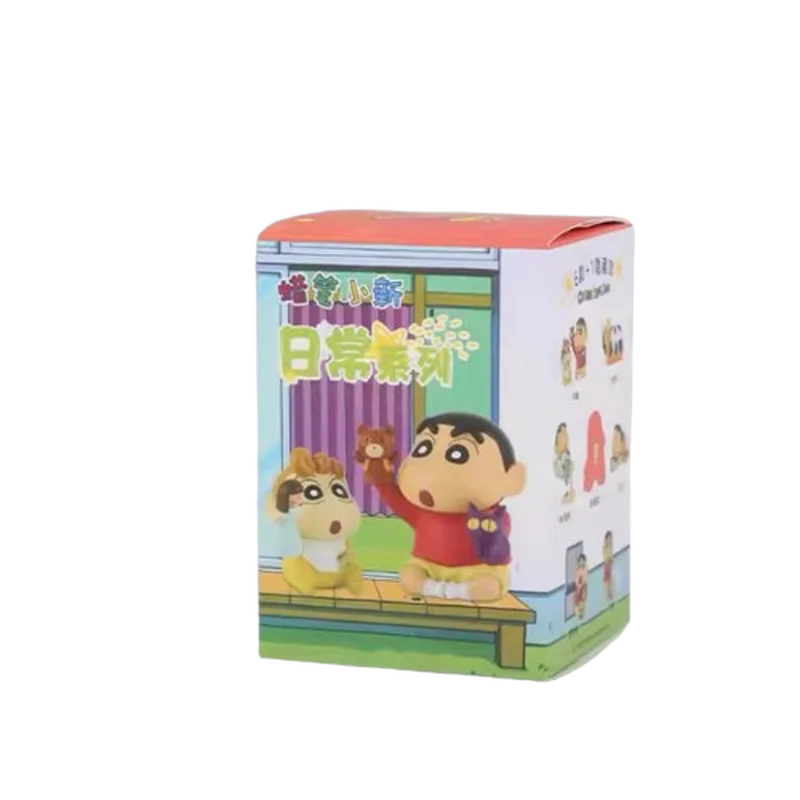 Krijt Shin Chan Blind Box Serie Handgemaakte Dagelijkse Serie Blinde Doos Auto Desktop Pop Ornament Cadeau Schattig Decoraties Schattig Speelgoed