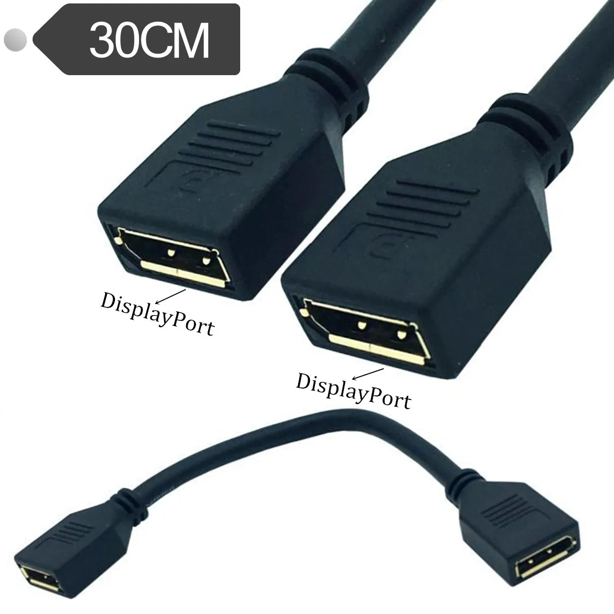 DP internal thread cable DP HD cable display port internal thread to external thread adapter cable 0.3m