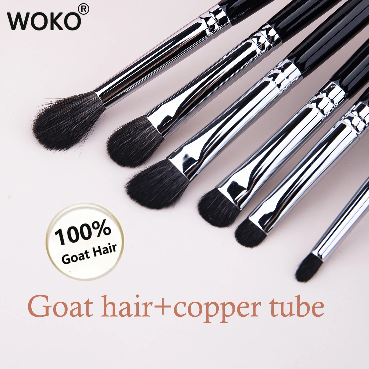 17pc Professional Eyeshadow Crease Blending Smudge Makeup Brush Set High-quality Copper Tube&horsehair&goat Hair Eye Makeup Tool