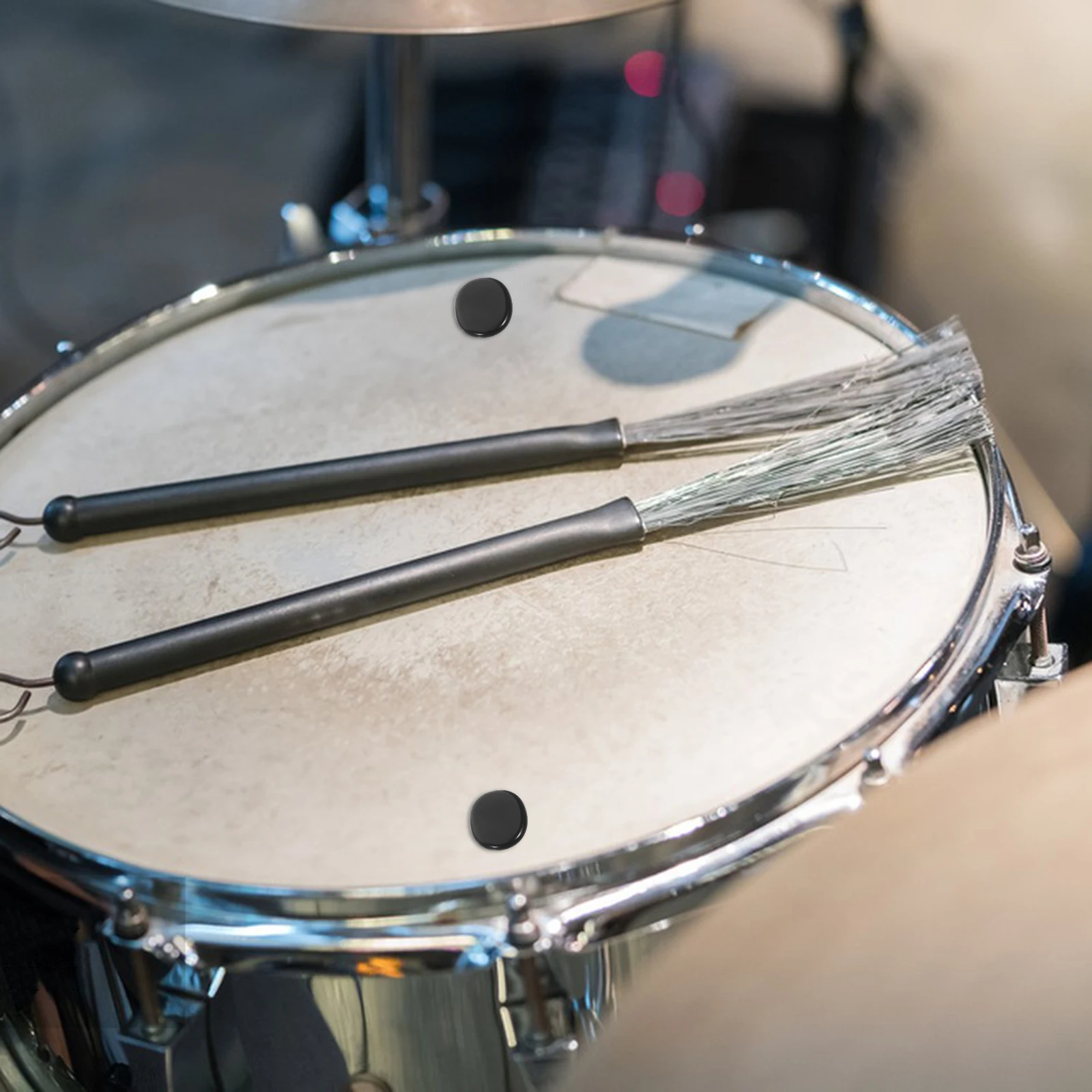 

48pcs Silicone Head Patch Kick Drum Pad Protector Self-Adhesive Noise Reduction Drum Pads Durable Drumhead Parts