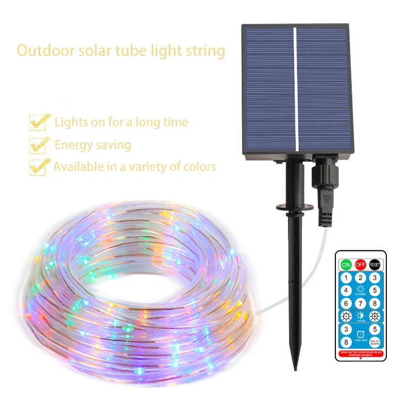 

New Upgrade LED Solar Light Outdoor Waterproof Fairy Garland String Lights Christmas Party Garden Solar Lamp Decoration 7/12/22M