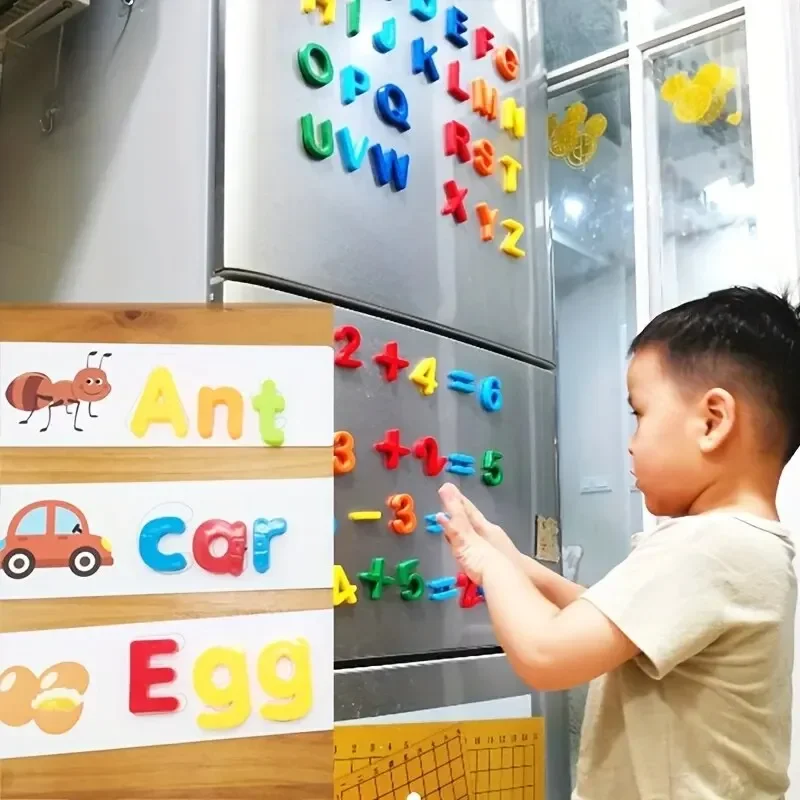 1 Set of Magnetic 26 English Alphabet Stickers, Magnetic Digital Refrigerator Stickers, Educational CHILDREN'S Toy Teaching Aids