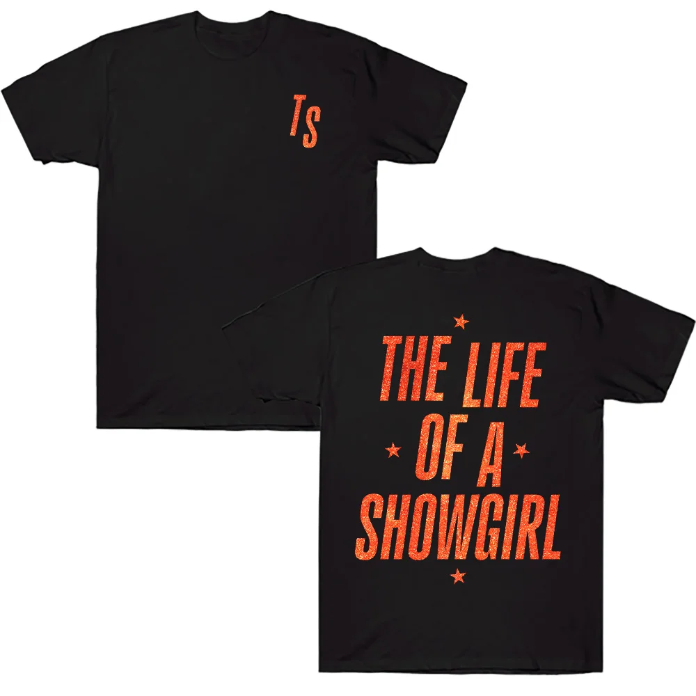 Comfort Cotton Vintage The Life of A Showgirl T-shirts New Album 2025 Tees TS Gift for Fan Clothing Summer Fashion Men Women Top