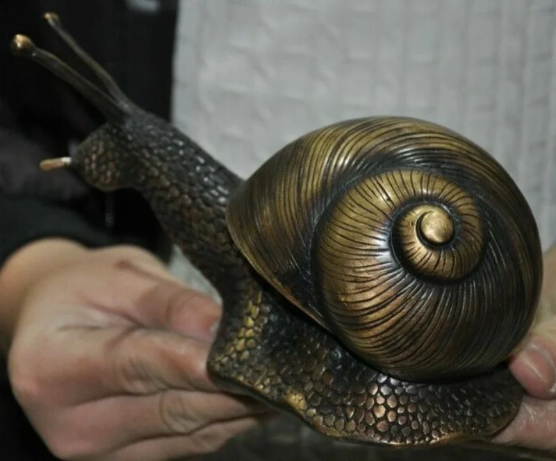

Rare Chinese Bronze Copper Feng Shui Wealth Auspicious Snails Ornament Statue