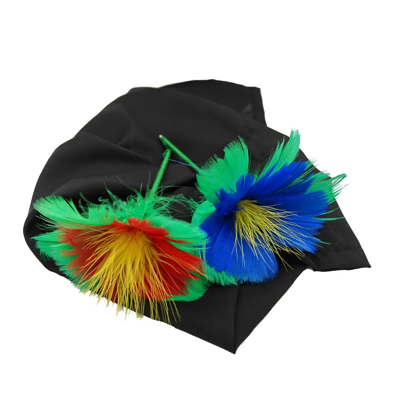 

Appearing Colorful flowers Magic Handkerchief Silk to Flowers Trick Magic Stick Supplier Magia Stage Illusions Props Kid
