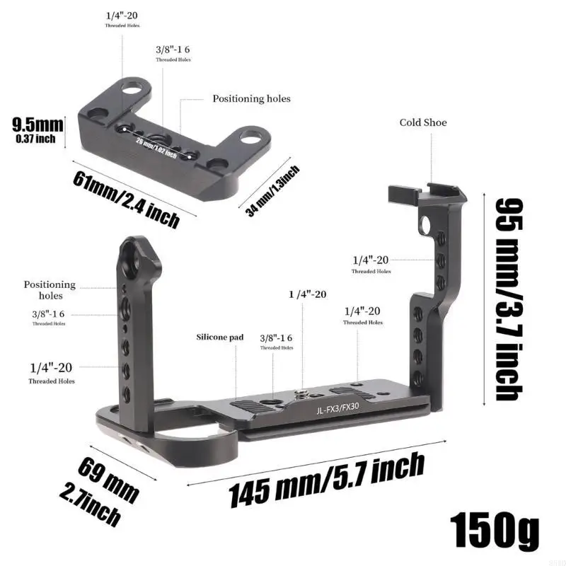 

85WD Camera Cage Comprehensive Protections Frame For FX3 FX30 High Strength Plate