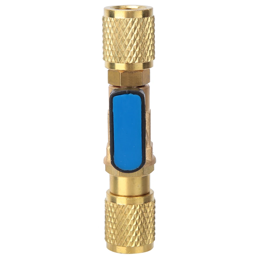 Brass Refrigeration Ball Valve Adapter Refrigerant Ball Valve Connector G1/4\'\'