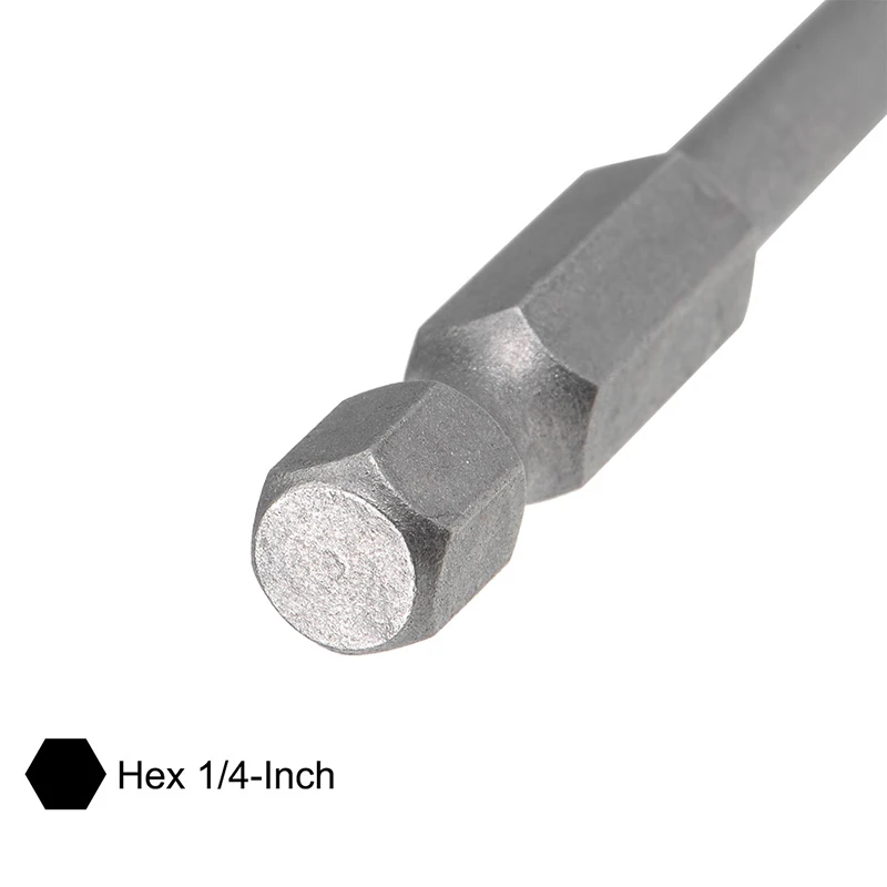 5 pces 100mm comprimento bola final hex chave de fenda bits conjunto 1/4 Polegada hex haste magnética 2.5-6mm cabeça parafuso driver bit ferramenta de mão elétrica