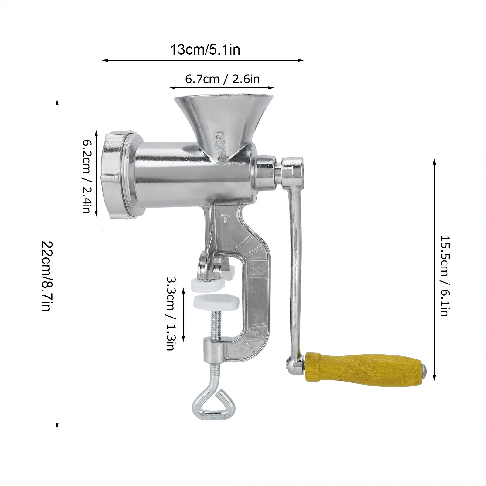 Manual Machine Sausage Grinder Household Aluminum Alloy Sausage Meat Mincer Pepper Spice Grinding Machine Kitchen Accessories