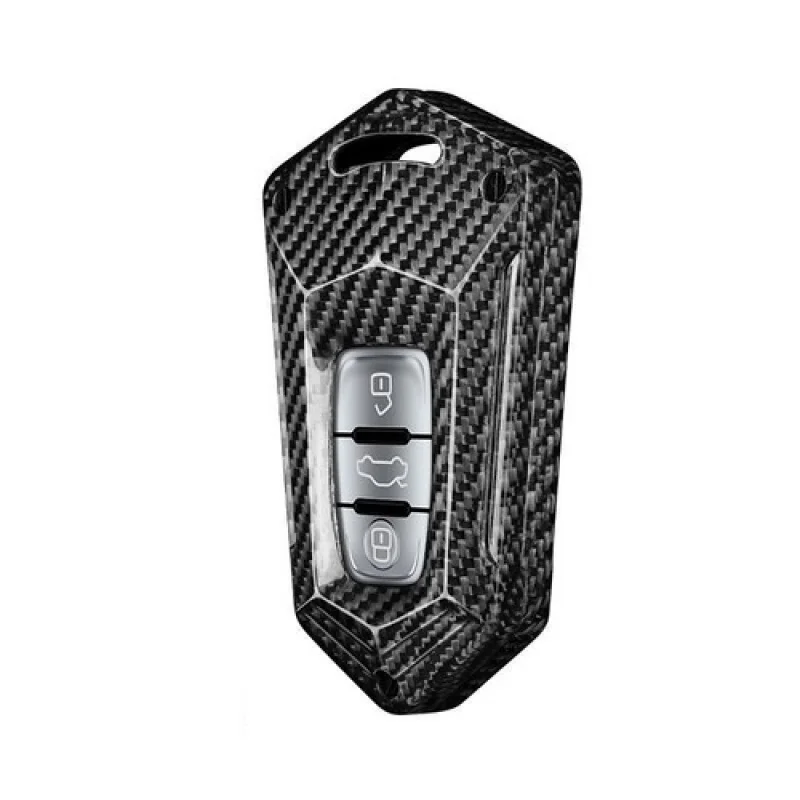 A + ألياف الكربون سيارة مفتاح بعيد فوب غطاء حامل المفاتيح لأودي Q5 A3 A6 A7 #3