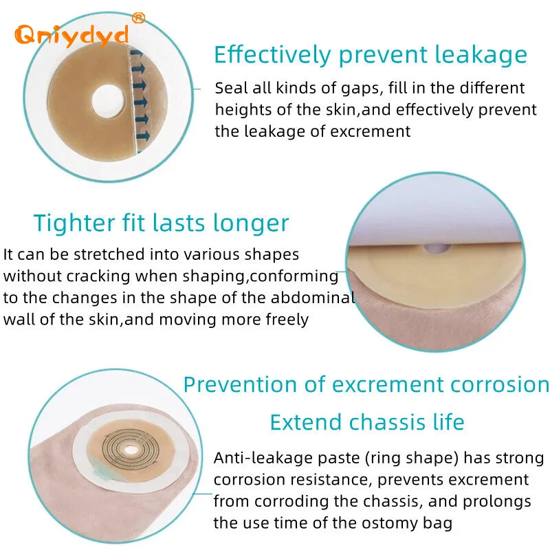 5PCS/10PCS Colostomy Bag Leak-proof Ring Ointment Stoma Ring Stoma Care Protection Skin Stoma Ring Bottom Plate