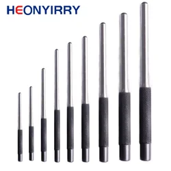 9Pcs Steel Multi Size Round Head Pins Punch Set Grip Roll Pins Punch Tool Kit Professional Hollow End Starter Punch Chisel Tools