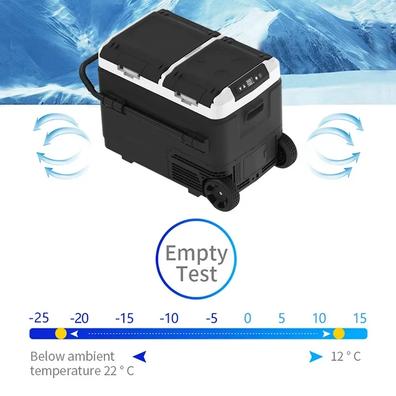 Kulkas Tenaga Surya Freezer Harga Rendah Kulkas Mini Isi Ulang Sewa Pasangan Kulkas Kecil Kulkas Portabel 40 Liter dengan Roda