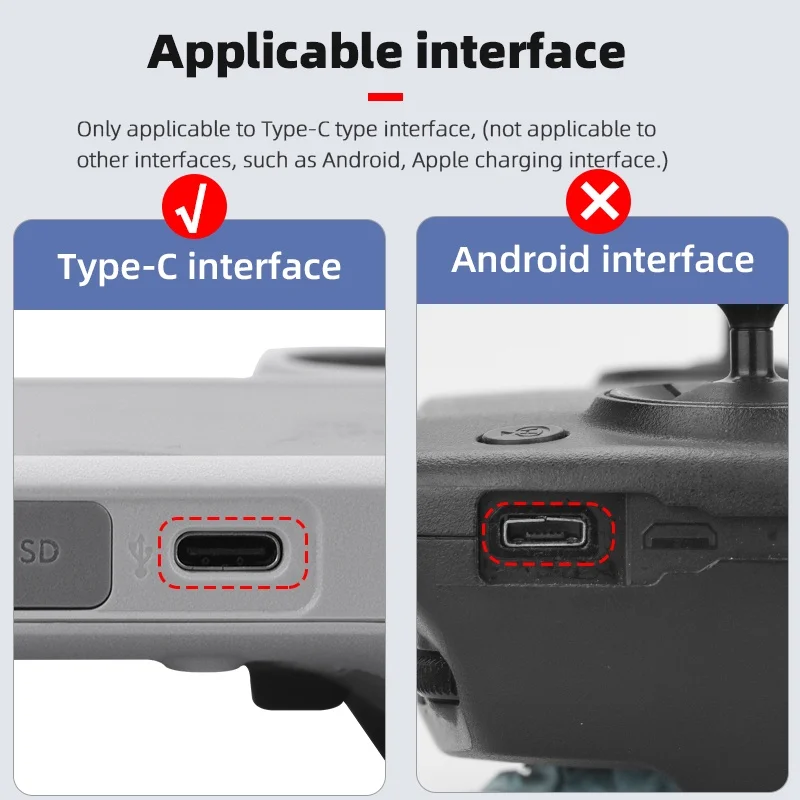 Type-C Anti-Dust Plugs, Silicone Cover & Anti-Lost Stopper for DJI Mini 3 Pro & All Type-C Devices Charging Ports - Image 3