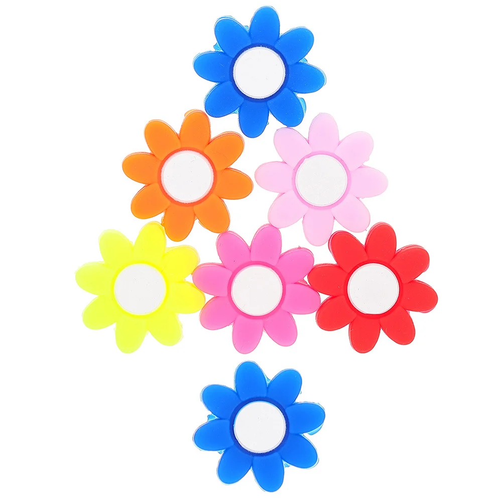 7 szt. Silikonowe tłumiki do rakiet tenisowych w kształcie kwiatów, akcesoria do redukcji wibracji, tłumiki wibracyj do tenisa