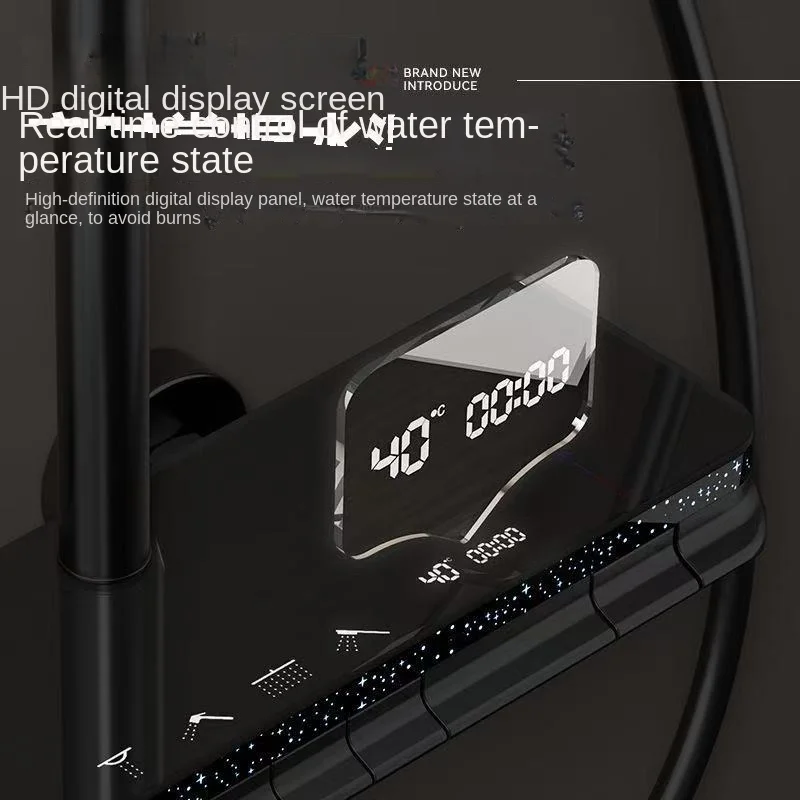 Интеллектуальный набор душевых насадок с постоянной температурой и 59 прецизионным медным корпусом, 4 функции для выхода воды и давления воздуха