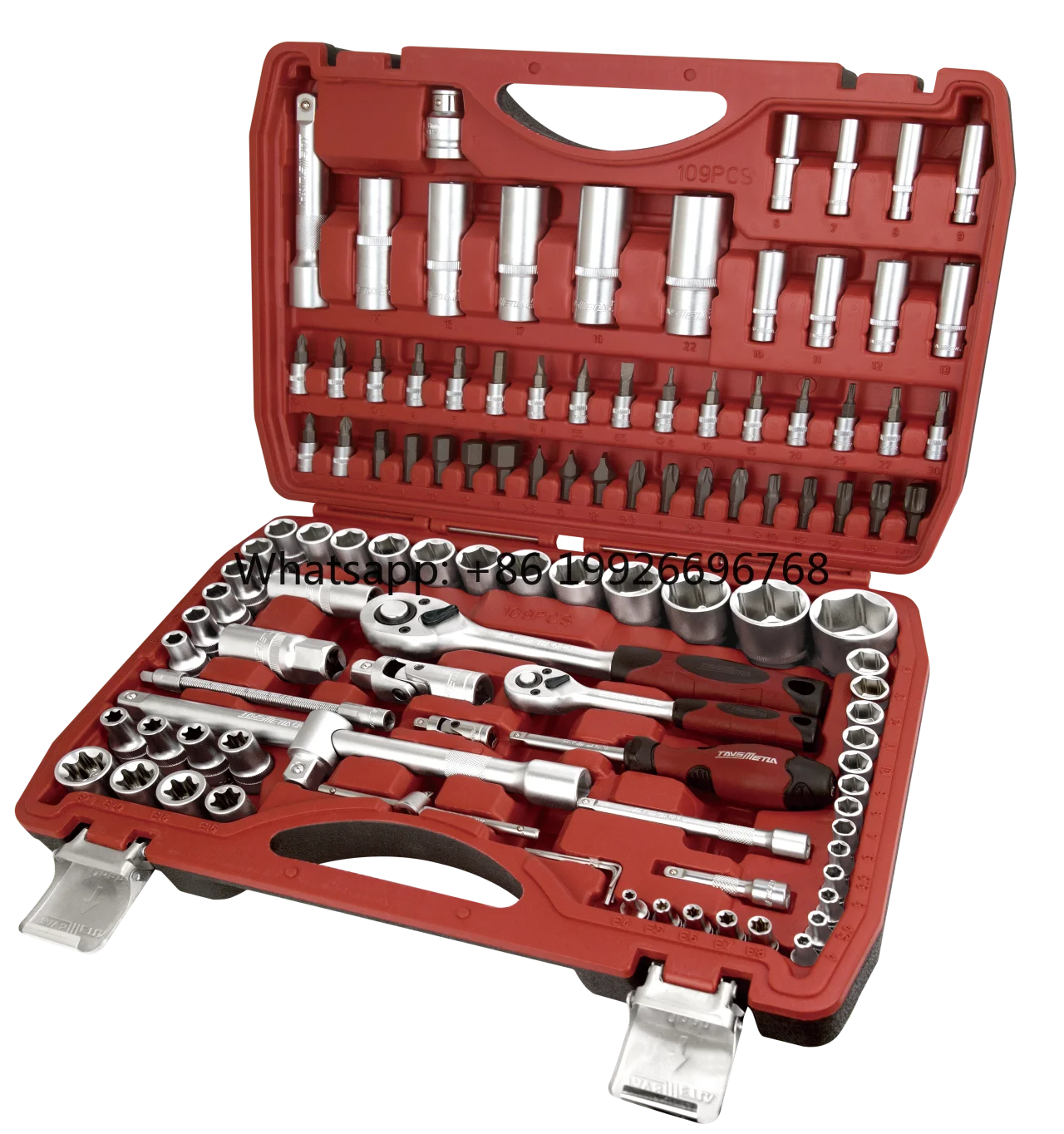 

TM-S1109 109pcs 1/4" 1/2" Sizes Hand Tool One-stop Purchase of Wrench Ratchet Multi-functional Set of Auto Car Repair Tools