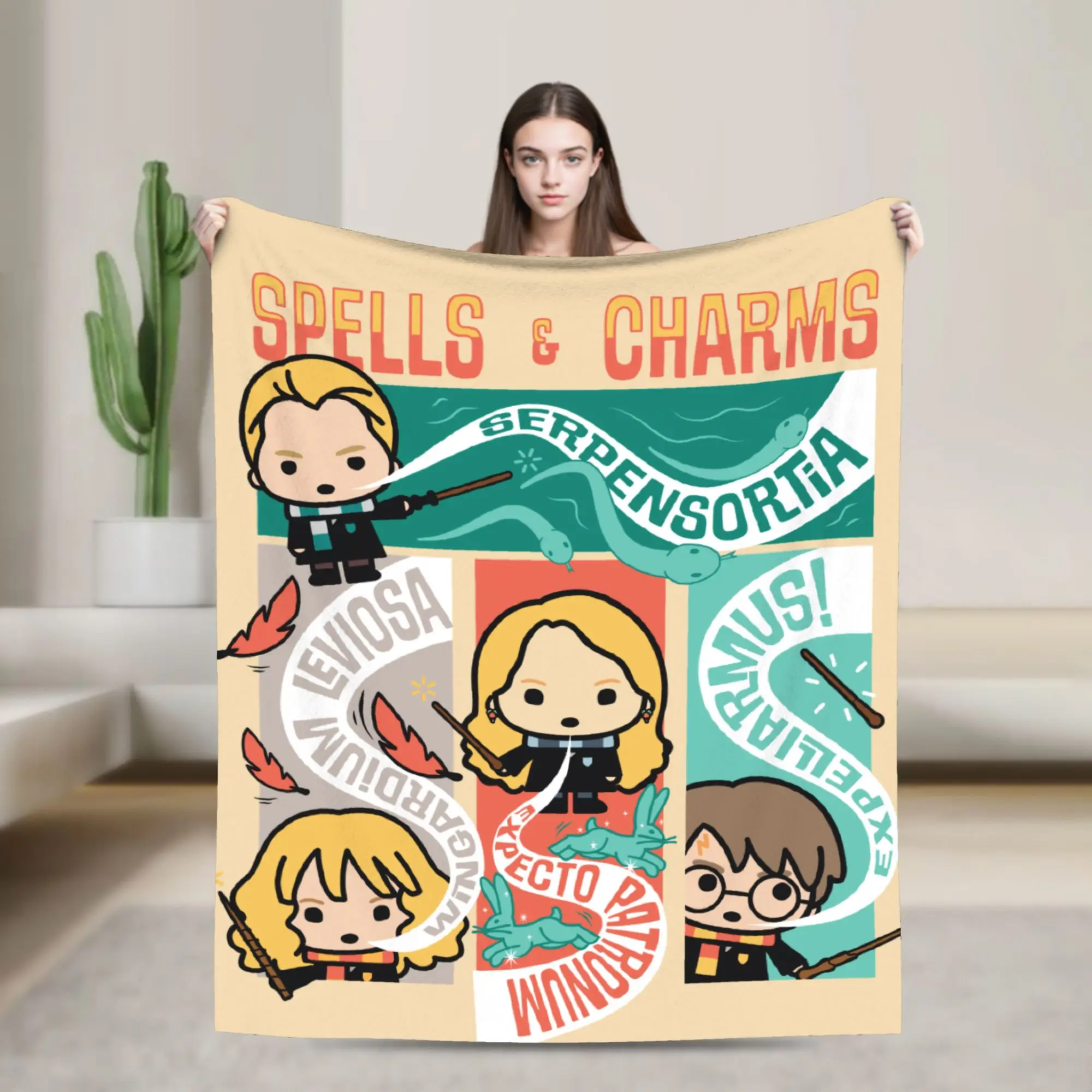 P-Potters CHARMS Blankets Velvet Summer Air Conditioning   Multifunction Ultra-Soft Throw Blankets for Bed Travel Rug Piece