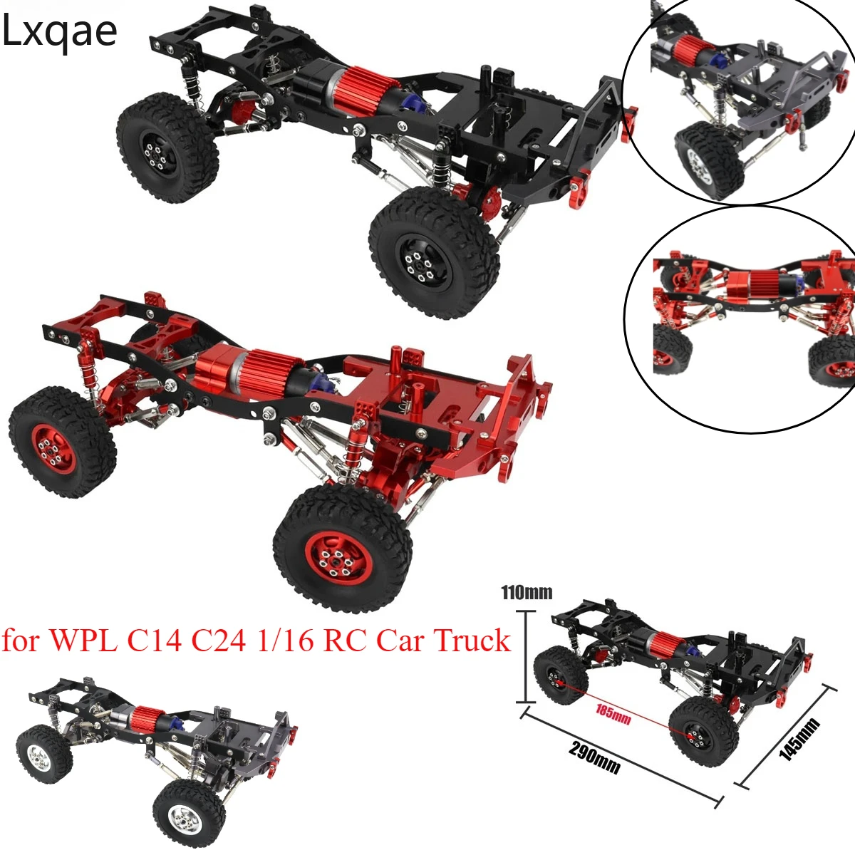 

Metal Assembled Frame Chassis Axle Gearbox Pull Rod Set Parts Accessories Whole Upgrade For WPL C14 C24 1/16 RC Car
