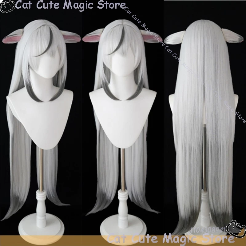 

Длинный парик Белые серебряные волосы с ушками Черный Серый Градиент Опора Sunohara Kokona Косплей Женщина Хэллоуин Вечеринка Игра Синий Архив