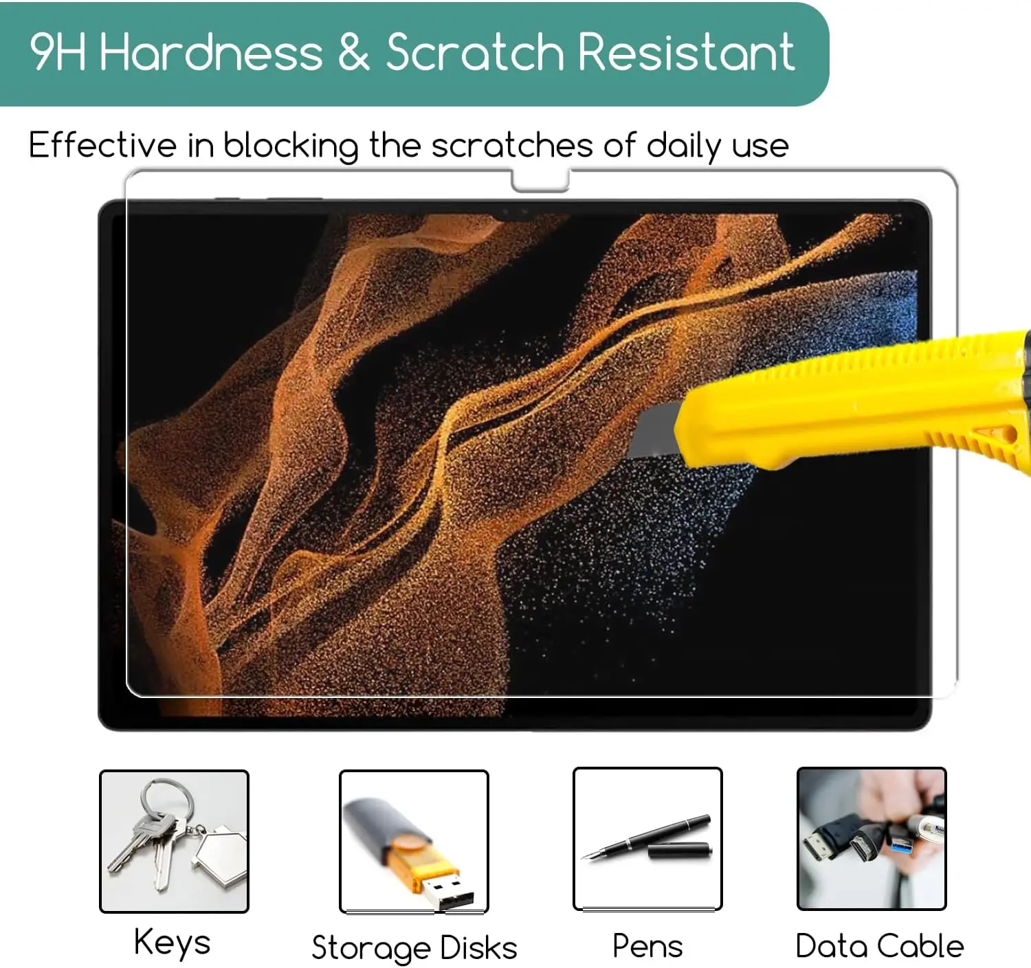 1PCS Tempered Glass Screen Protector For Samsung Galaxy Tab S7 S9 Fe 12.4 A8 S10 S6 Lite A9 Plus S8 S9 Ultra S11 Protective Film