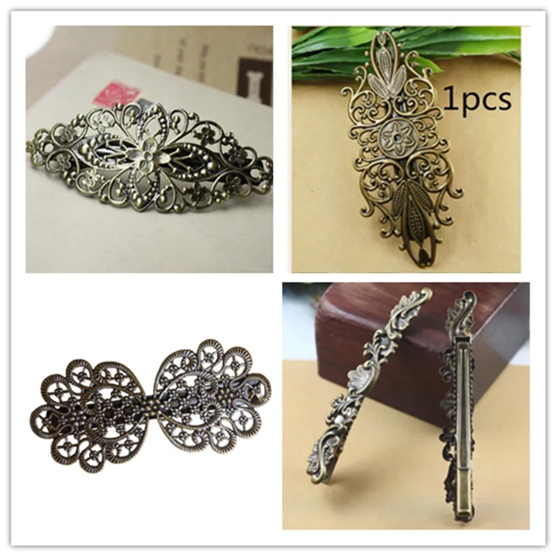 Kadın için Metal saç tokası Vintage firkete Barrette saç aksesuarları Tiara Hairgrip