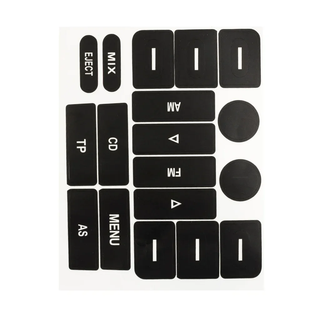 001           Car PVC Radio Button Repair Sticker For Golf MK5 For Passat Radio Knobs Repair Sticker Worn Button Car Accessories