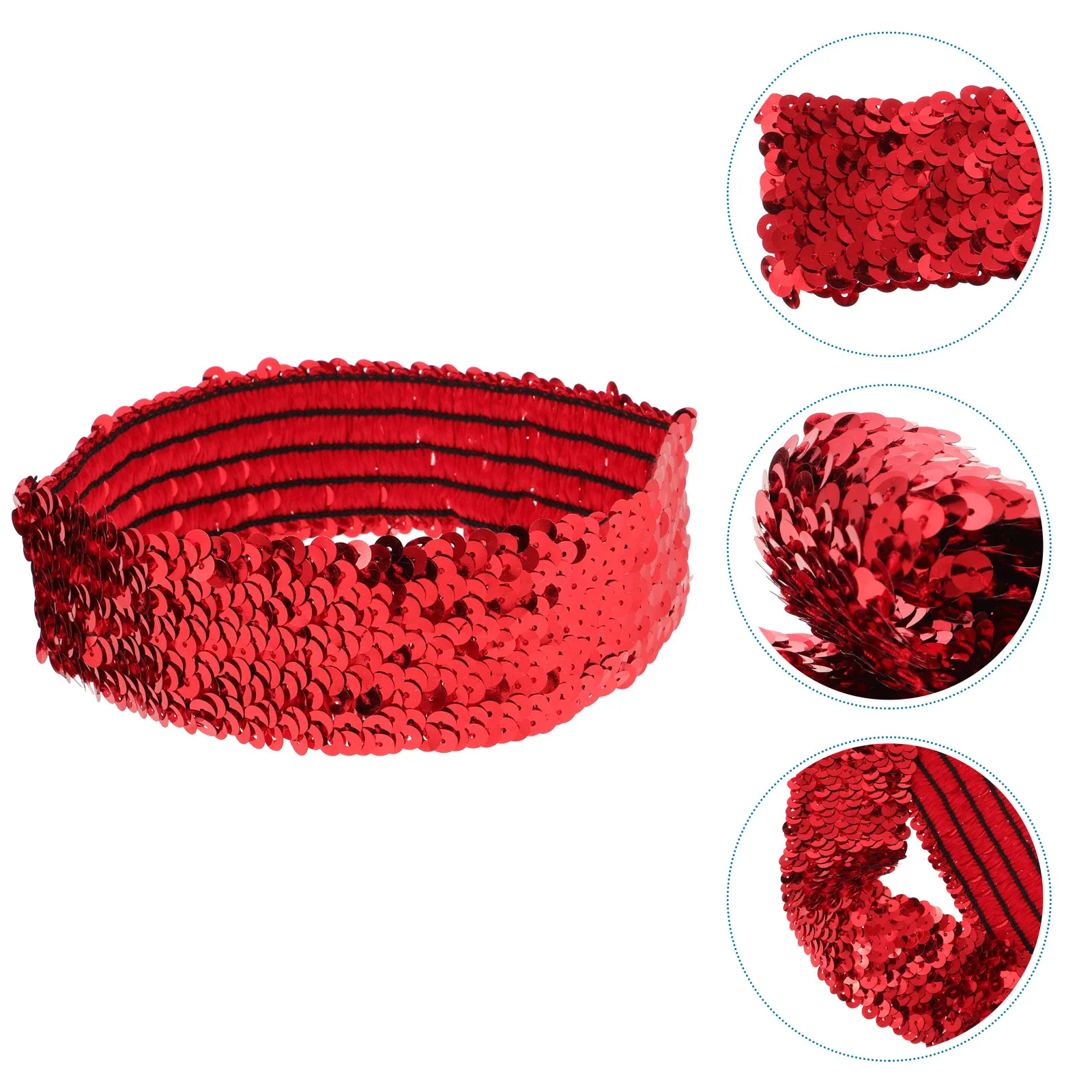 Elastic Headband Hair Ties for Women's Creative Bands Hairband Sports Glitter Headbands Sequins