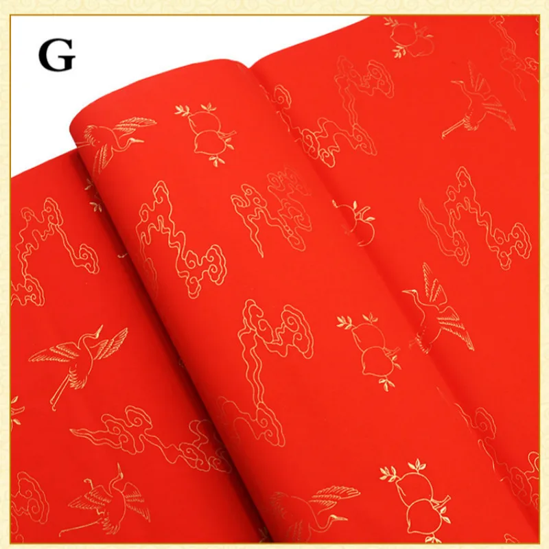 Decoração de ano novo chinês papel vermelho decoupage primavera festival couplets papel vermelho ano novo diy escova caligrafia vermelho xuan papier