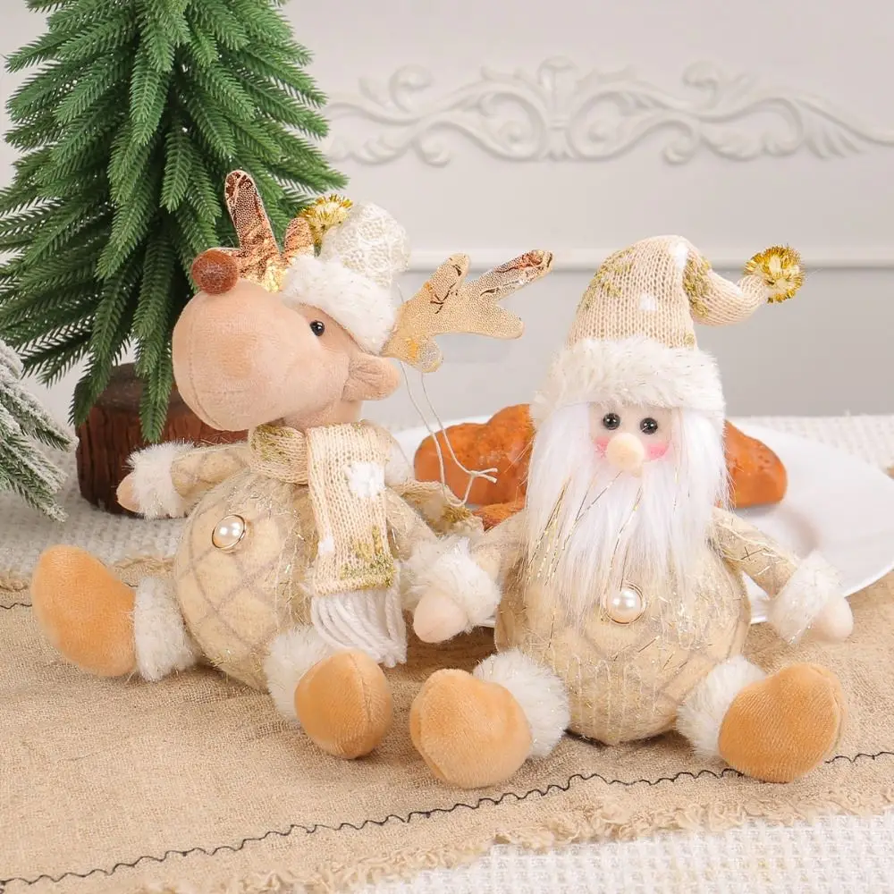 

Cute Christmas Tree Pendant Figurine Ornament Elk Christmas Doll Ornament Creative Elderly Santa Pendant Decor Scene Arrangement