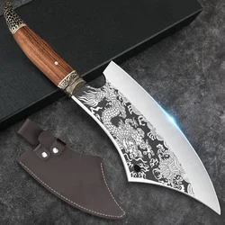 China Chef Cleaver Kitchen Knife Hand Forged Heavy Duty Butcher Knife Ultra Sharp Slicing Meat Chopping Vegetable Boning Knife